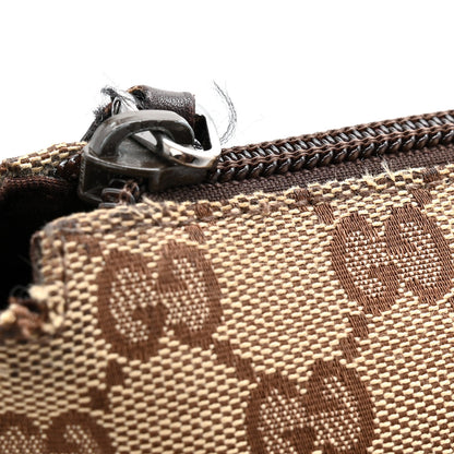 Monogram Calfskin Perforated Medium Flat Messenger Bag Dark Brown