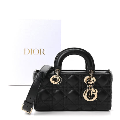 Lambskin Cannage Small Lady D-Joy Black
