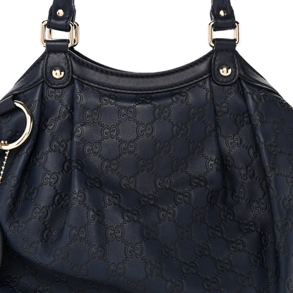 Guccissima Medium Sukey Tote Navy