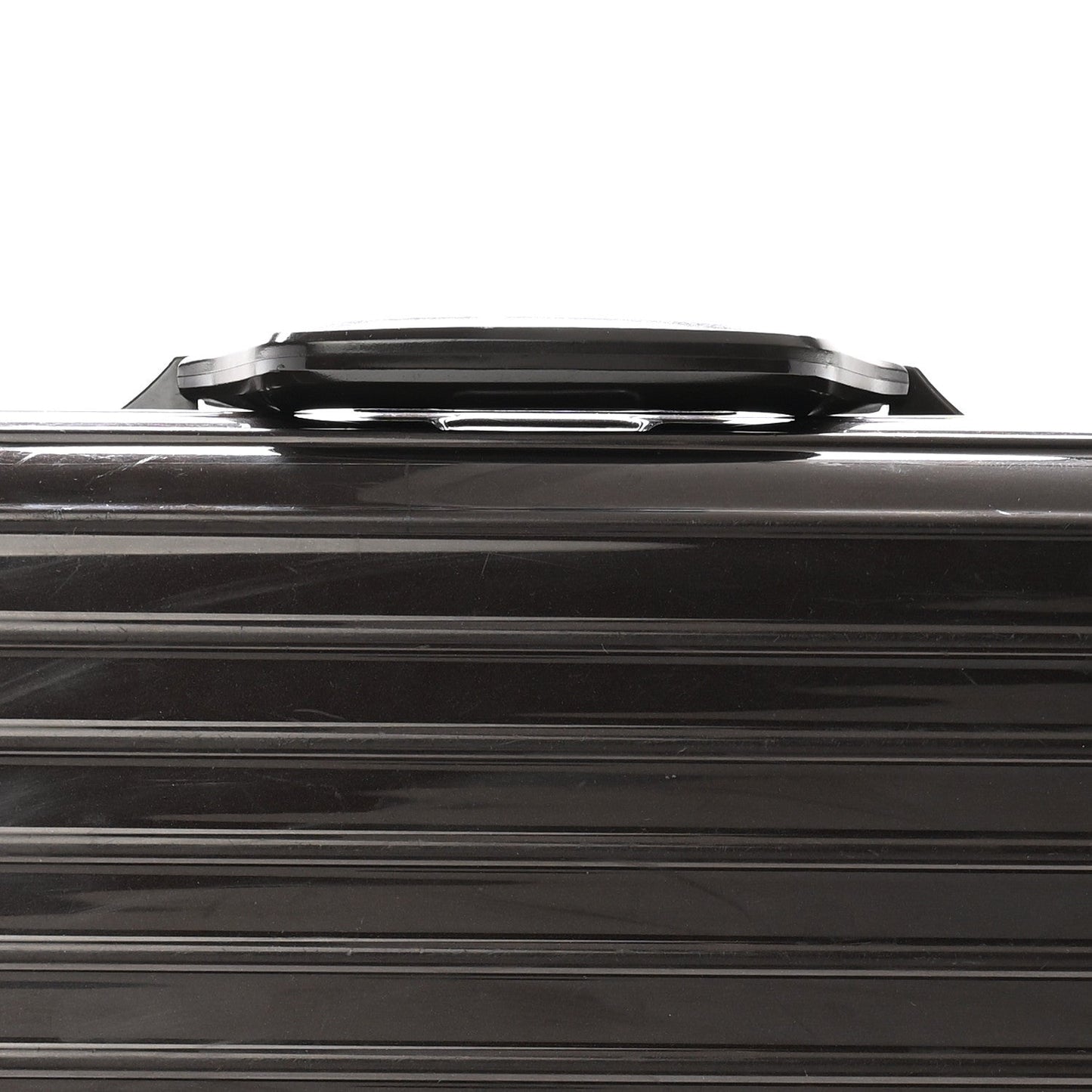 Gloss Polycarbonate Suitcase Compact Brown