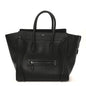 Drummed Calfskin Mini Luggage Black