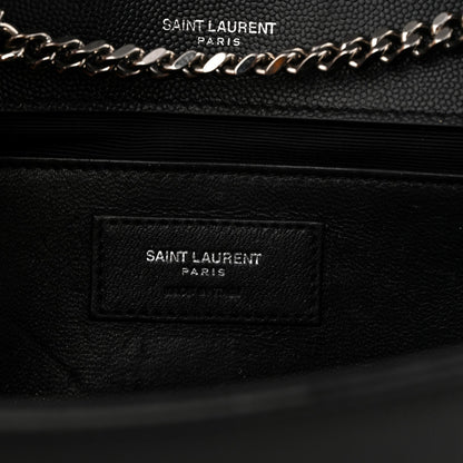 Grain De Poudre Medium Classic Monogram Kate Satchel Black