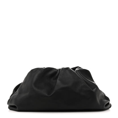 Smooth Butter Calf The Pouch Oversized Clutch Black
