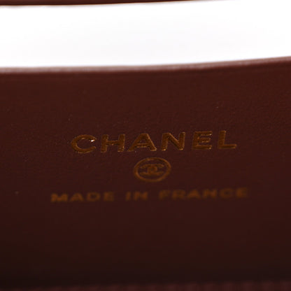 Caviar Quilted Small Vanity Case With Chain Black