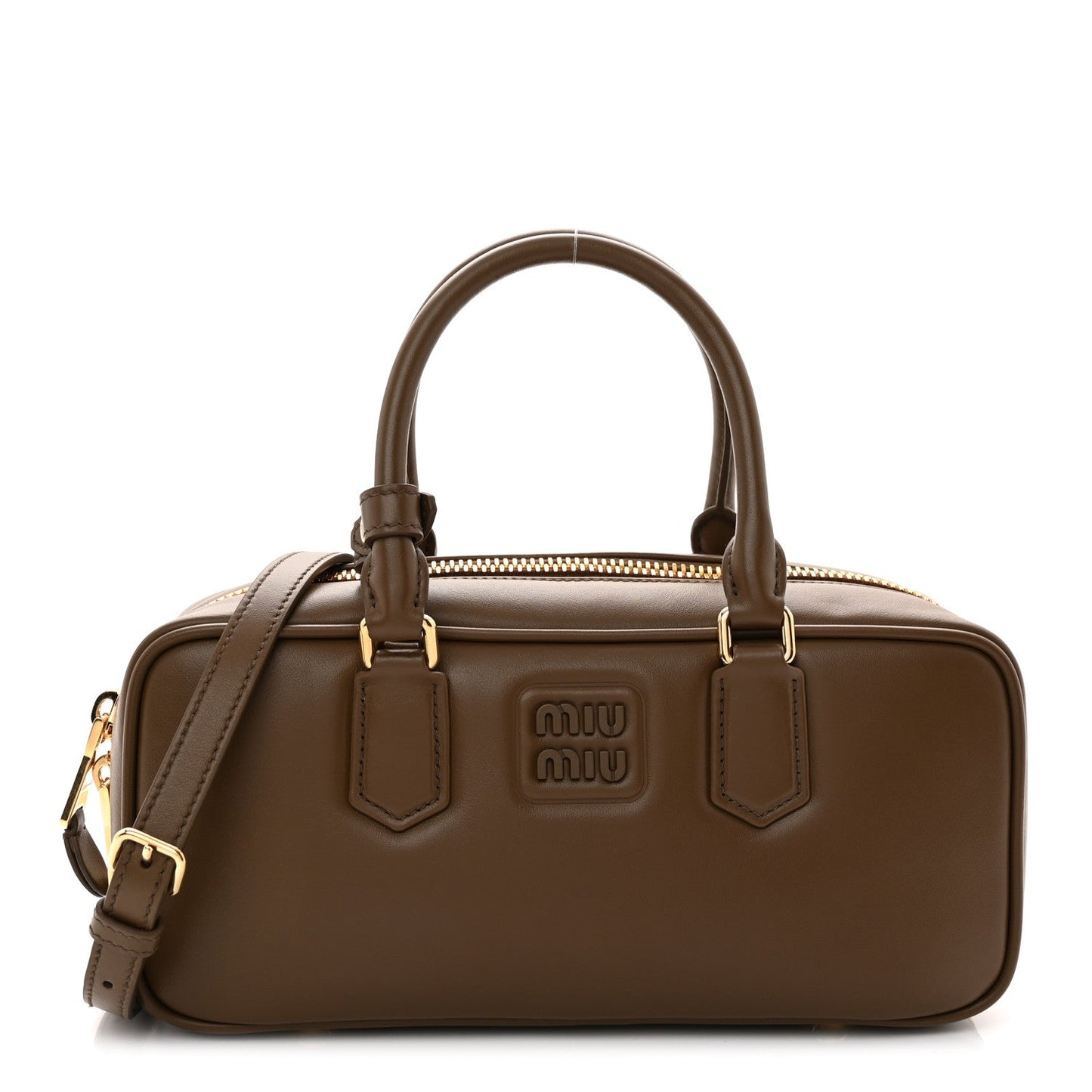 Calfskin Large Arcadie Top Handle Bag Tundra