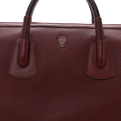 Grained Calfskin Duffle Bag Burgundy