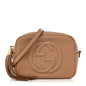 Pebbled Calfskin Small Soho Disco Bag Camelia
