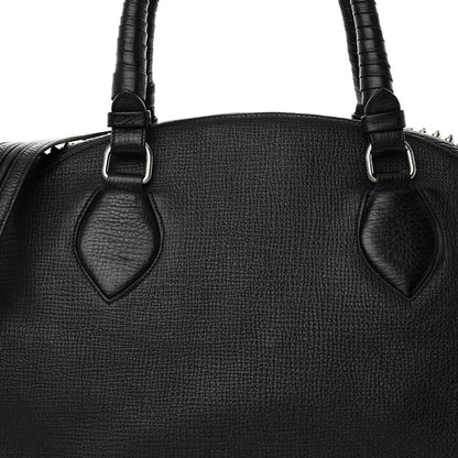 Calfskin Panettone Spiked Large Ranch Black