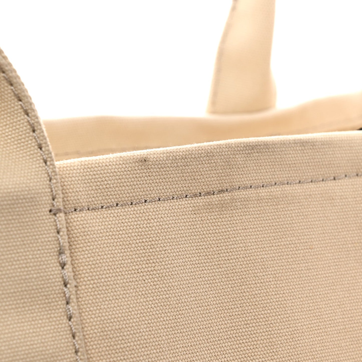 Cotton Canvas Large The Tote Bag Beige
