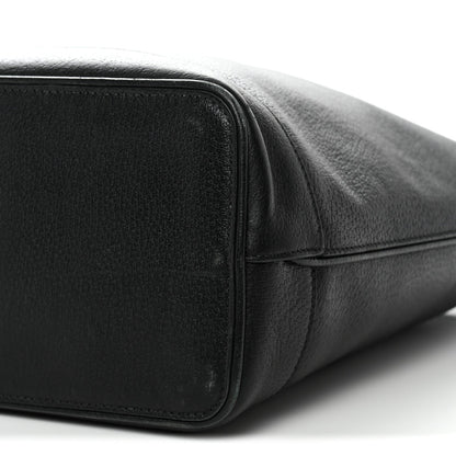 Textured Dollar Calfskin Medium Ophidia Shoulder Tote Bag Black