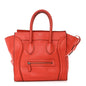 Drummed Calfskin Mini Luggage Coquelicot