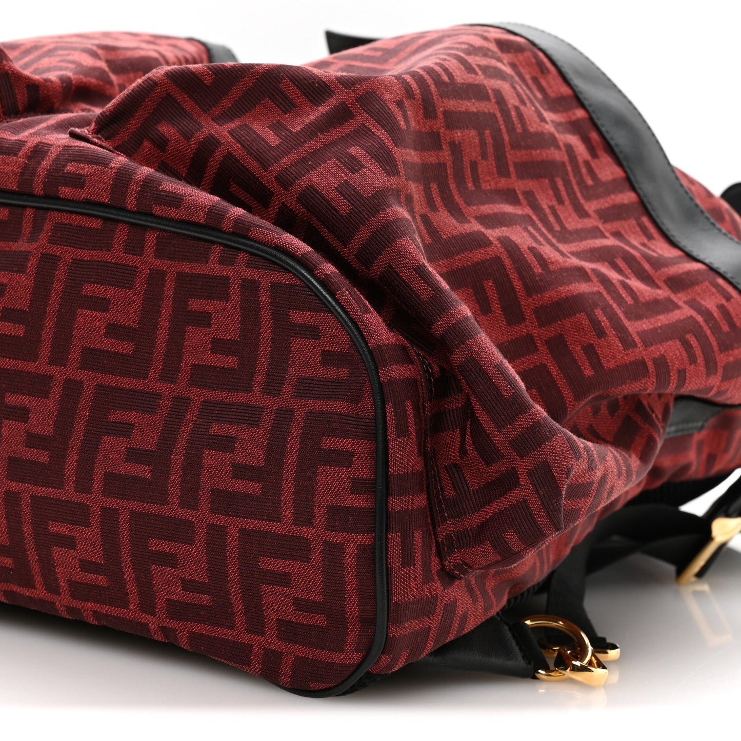 Recycled Fabric Jacquard Vitello Grace FF 1974 Large Fendi Strike Backpack Rosso Marlboro Black