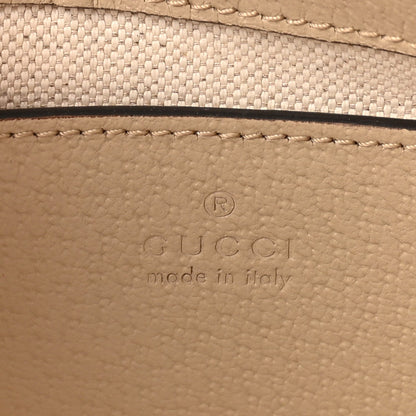 GG Supreme Monogram Textured Dollar Calfskin Web Small Ophidia GG Handbag Beige Mystic White Oatmeal