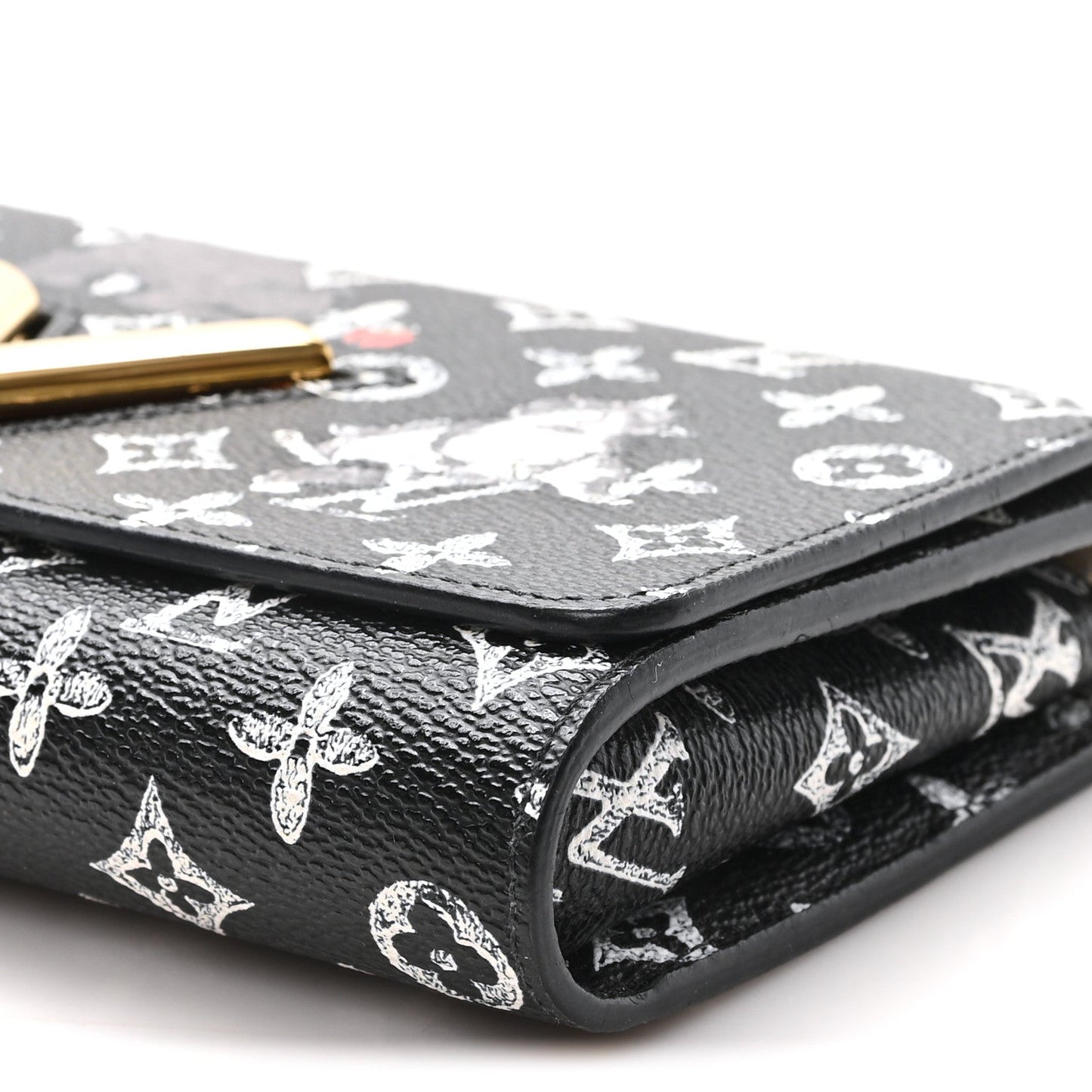 Catogram Twist Chain Wallet Black