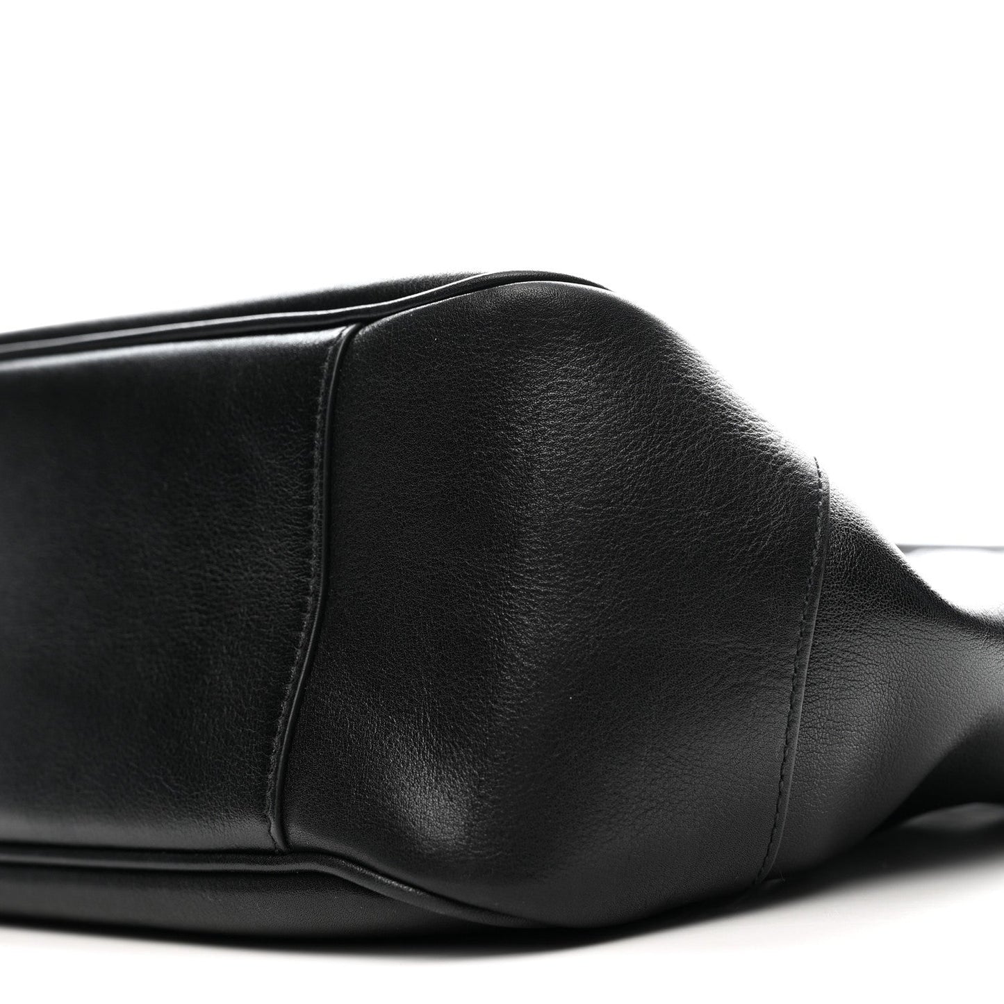 Soft Calfskin Small Mercato Tote Bag Black