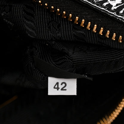 Patent Naplak Re-Edition 2005 Shoulder Bag With Charm Black