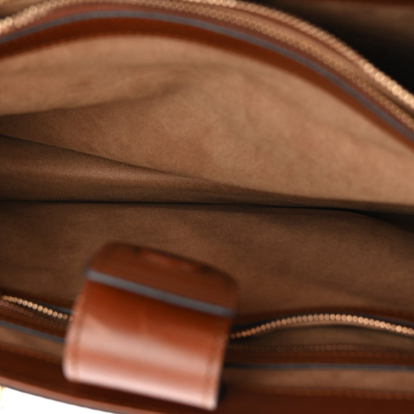 Calfskin Small Top Handle Bag Navy Brown