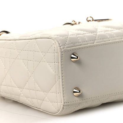 Lambskin Cannage Small My ABCDior Lady Dior White