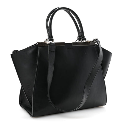 Vitello Dolce Shiny Nappa Petite 3Jours Tote Black