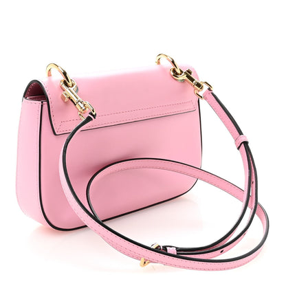 Calfskin 3.5 Flap Crossbody Bag Pink