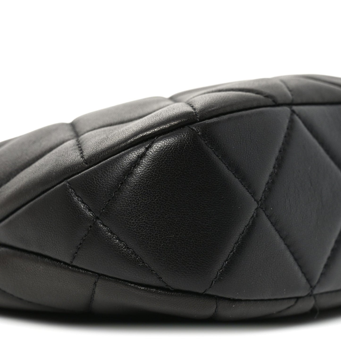 Lambskin Quilted CC Chain Hobo Black
