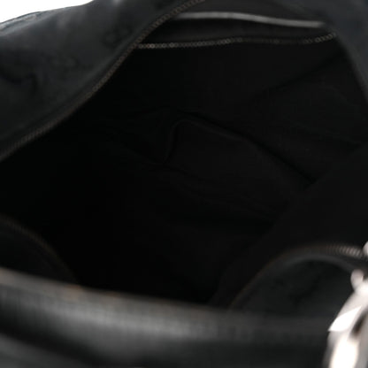 Monogram Medium Horsebit Chain Hobo Black