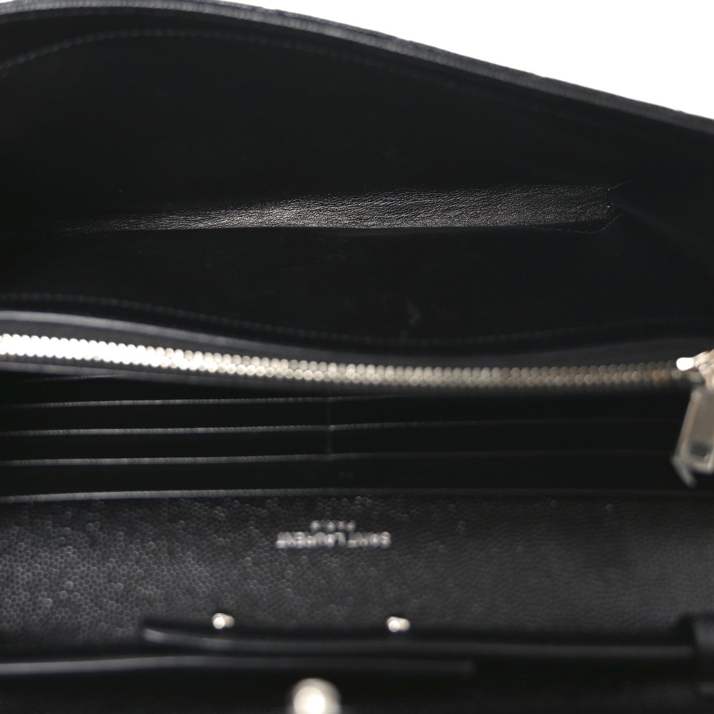 Grain De Poudre Mixed Matelasse Triquilt Monogram Chain Wallet Black