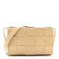 Paper Calfskin Maxi Intrecciato Cassette Crossbody Bag Porridge