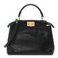 Snakeskin Nappa Mini Peekaboo Iconic Satchel Black