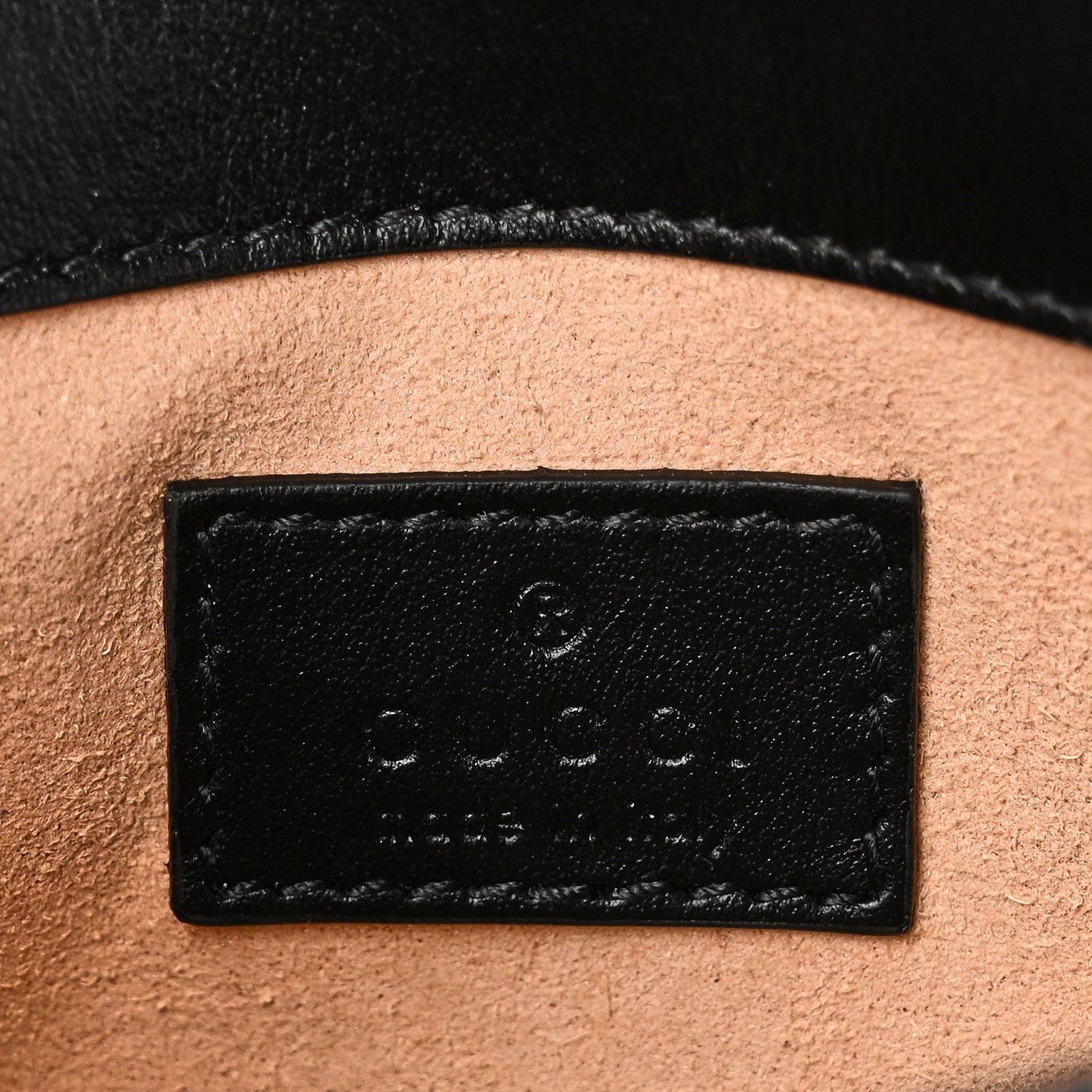 Calfskin Matelasse Monochrome GG Marmont Chain Belt Bag Black
