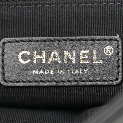 Lambskin Quilted Chain To Chain Flap Black