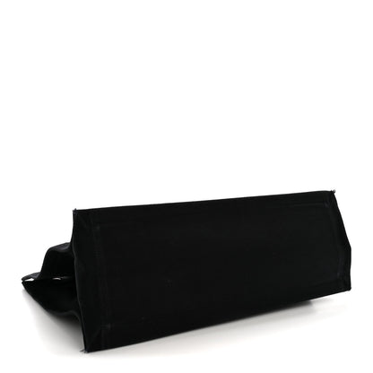 Linen Calfskin Rive Gauche Tote Black