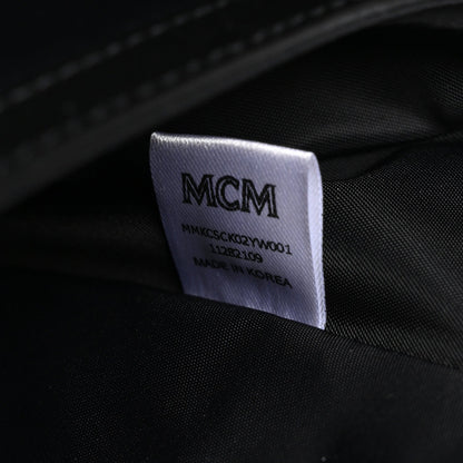 Cubic Monogram Medium Backpack Black Yellow