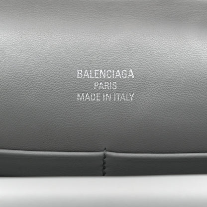 Smooth Calfskin Small Bel Air Clutch On Strap Cloud Grey