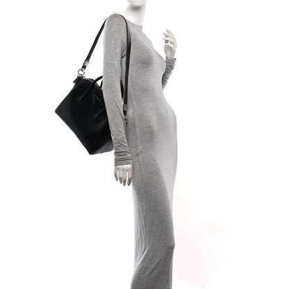 Shiny Lord Calfskin Small Antigona Black