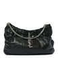 Calfskin Pac Ruched Hobo Black