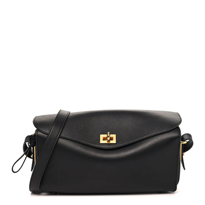 Smooth Calfskin Medium Le 7 Shoulder Bag Black