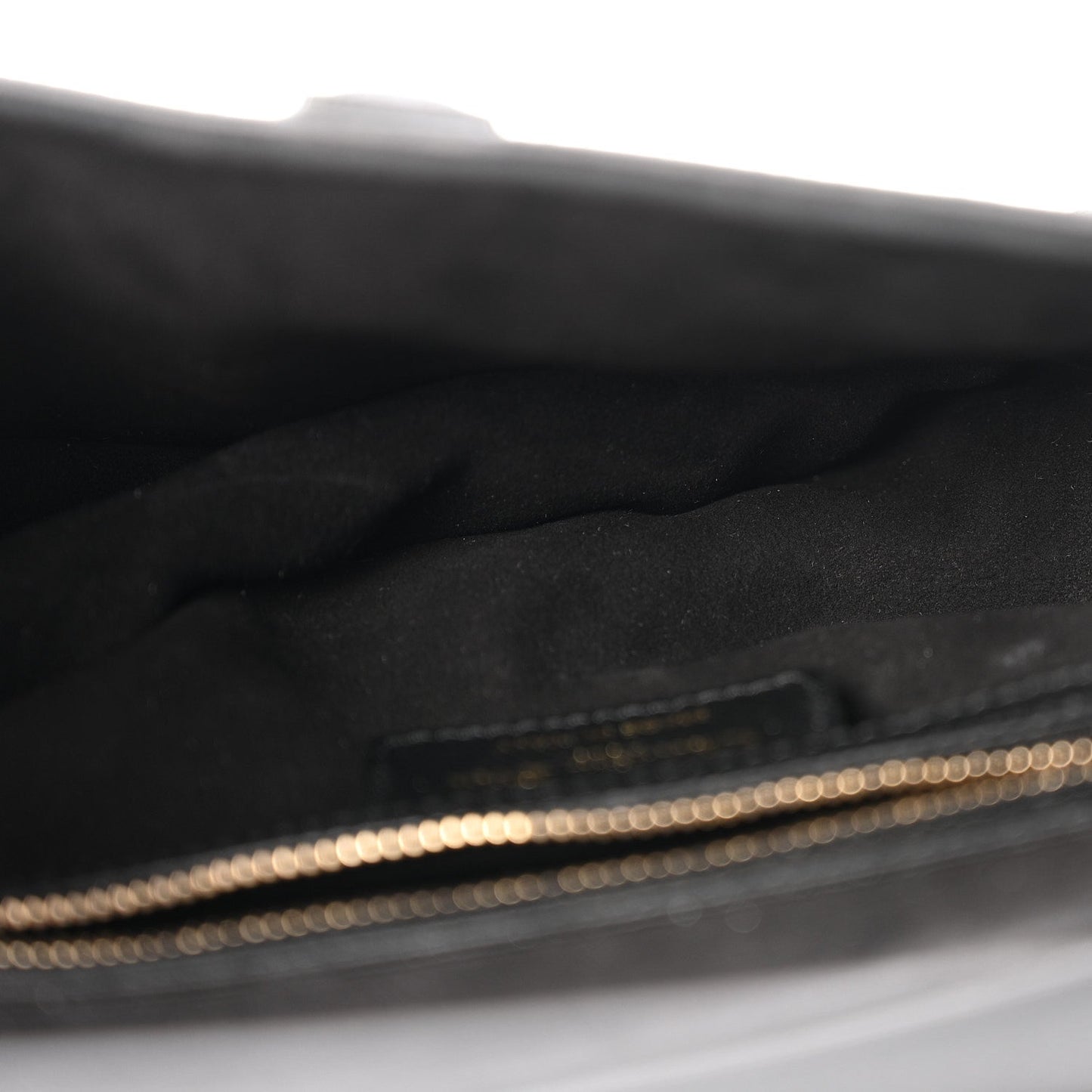 Grained Calfskin Saddle Bag With Strap Black