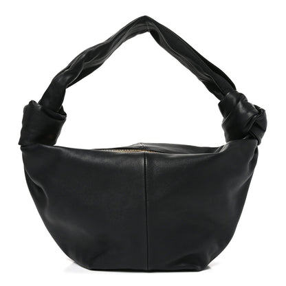 Calfskin Teen Double Knot Hobo Black