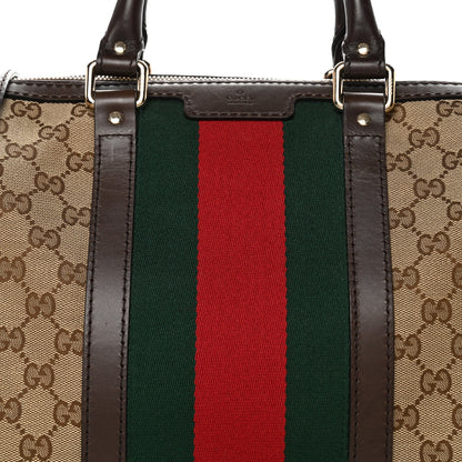 Monogram Vintage Web Medium Boston Dark Brown