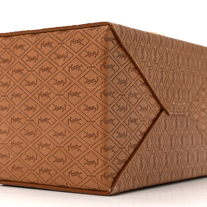 Calfskin Monogram Take Away Box Dusty Vintage Brown Gold