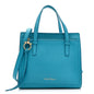 Hammered Calfskin Double Handle Small Amy Tote Turquoise