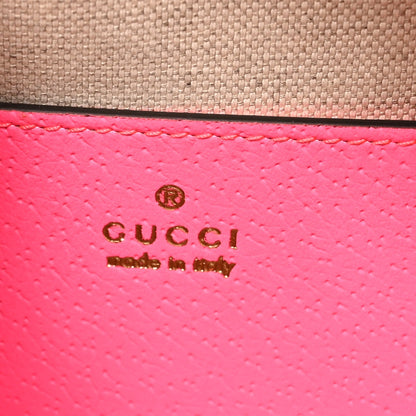 GG Supreme Monogram Textured Dollar Calfskin Web Ophidia Small Crossbody Bag Beige Ebony Fuchsia