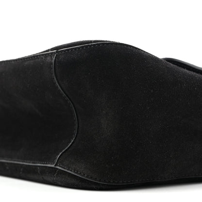 Suede Calfskin Small Souplissimo Maxi Flap Black