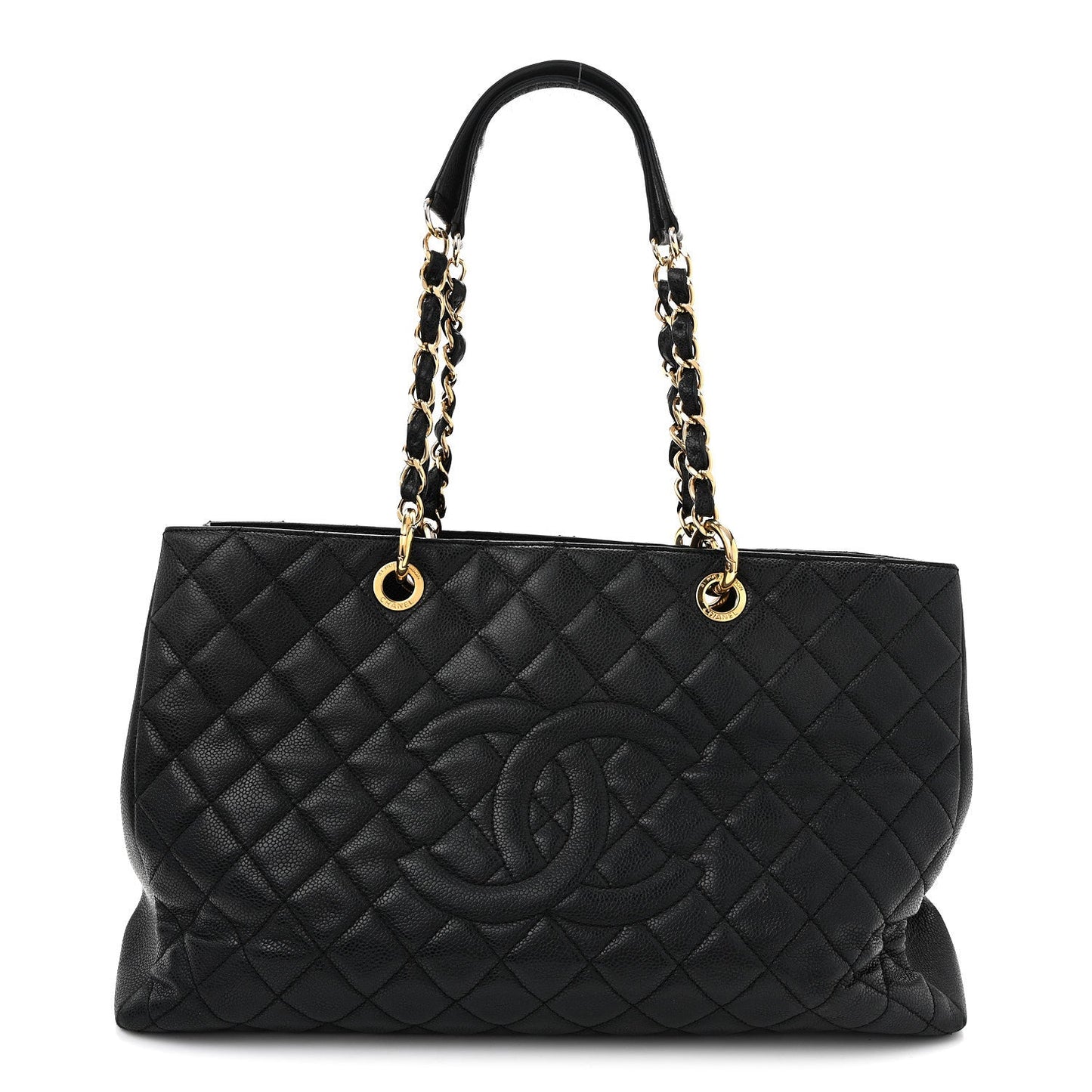 Caviar Quilted XL Grand Shopping Tote GST Black