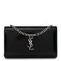 Glazed Calfskin Cassandre Wallet On Chain WOC Black