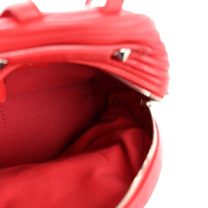 Shiny Nappa Trapuntata Mini Backpack Papavero