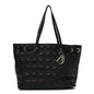 Coated Canvas Cannage Small Panarea Tote Black
