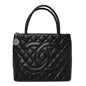 Caviar Quilted Medallion Tote Black