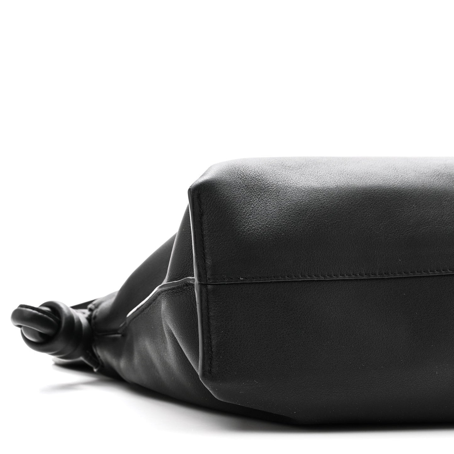 Nappa Calfskin Medium Flamenco Knot Clutch Black